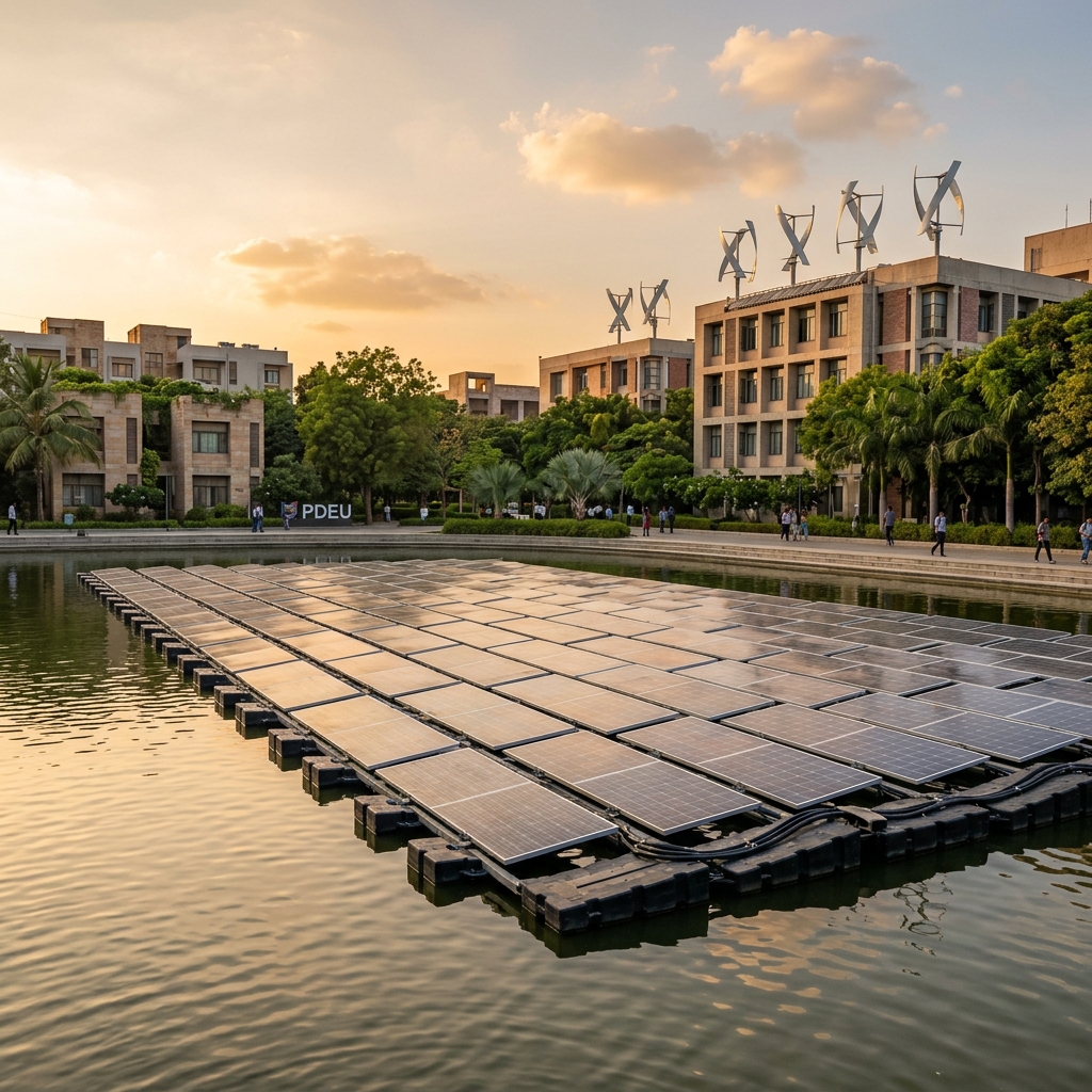 University Floating Solar & Wall Turbines
